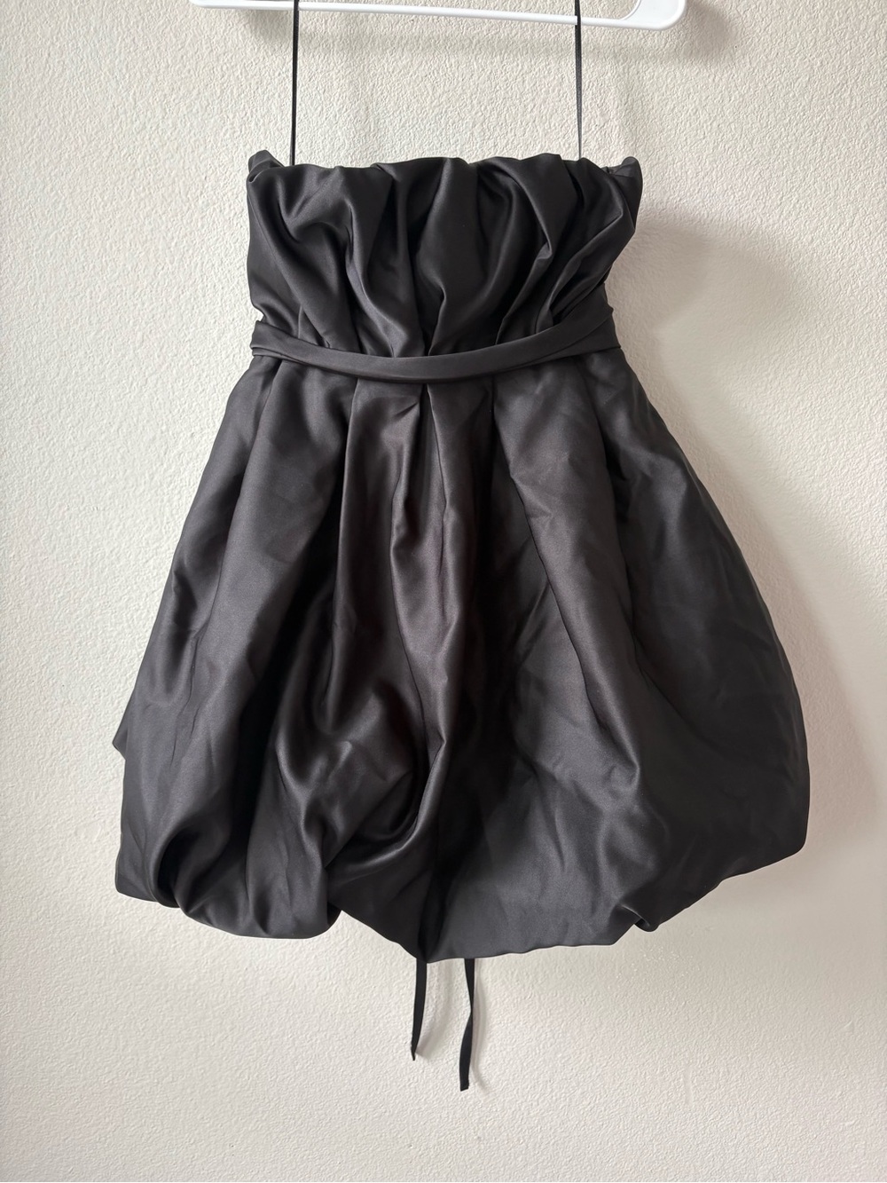 Zara Black Strapless Voluminous Bubble Cocktail Dress